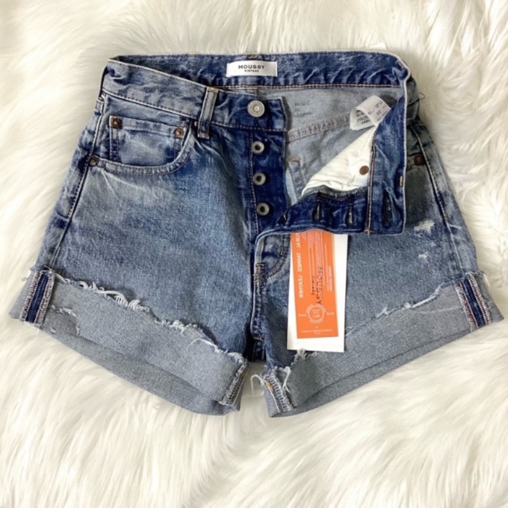 MOUSSY VINTAGE Upland Cut Off Shorts SIZE 23 NWT - Picture 6 of 14